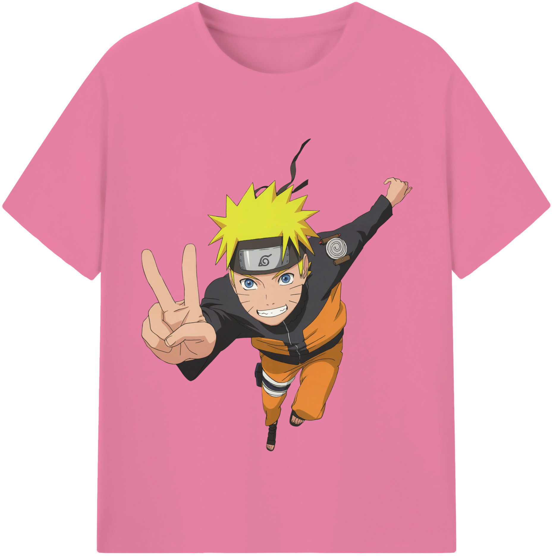 （画像用） NARUTO -ナルト- うずまき ナルト Uzumaki Naruto 綿100％半袖Tシャツ（フロントプリント）